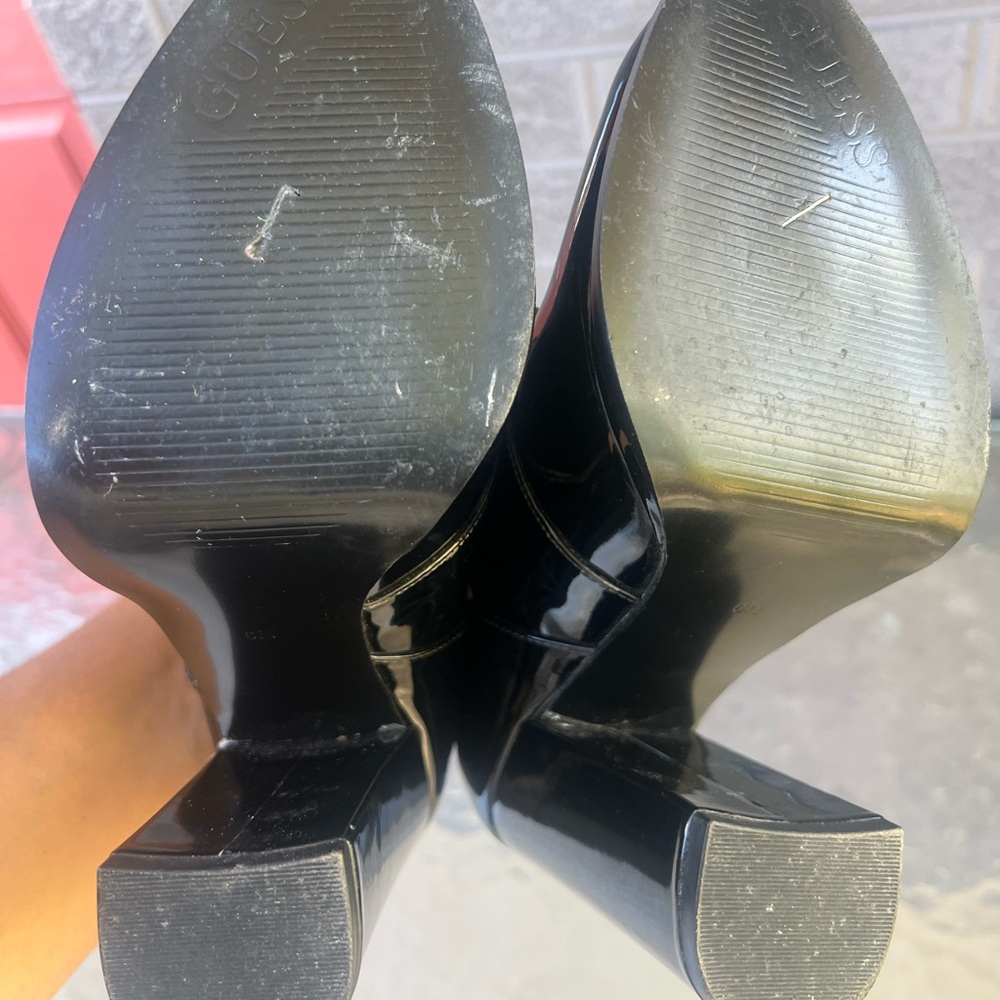 Guess Black Patent Leather Ankle Boots - Picture 6 of 8